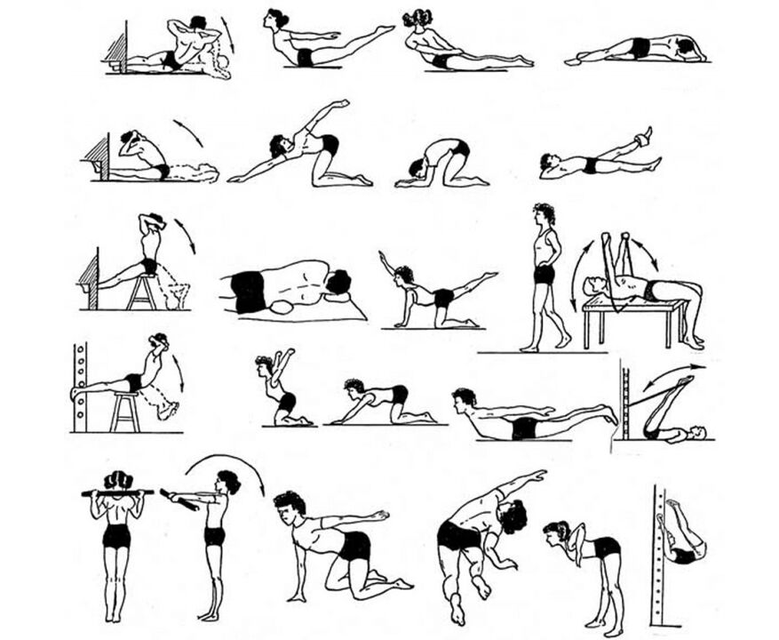 terápiás gyakorlatok az osteochondrosis számára